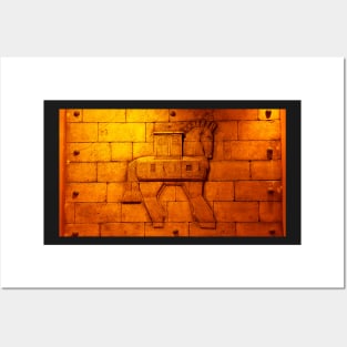 Trojan Horse Wall Carving Posters and Art